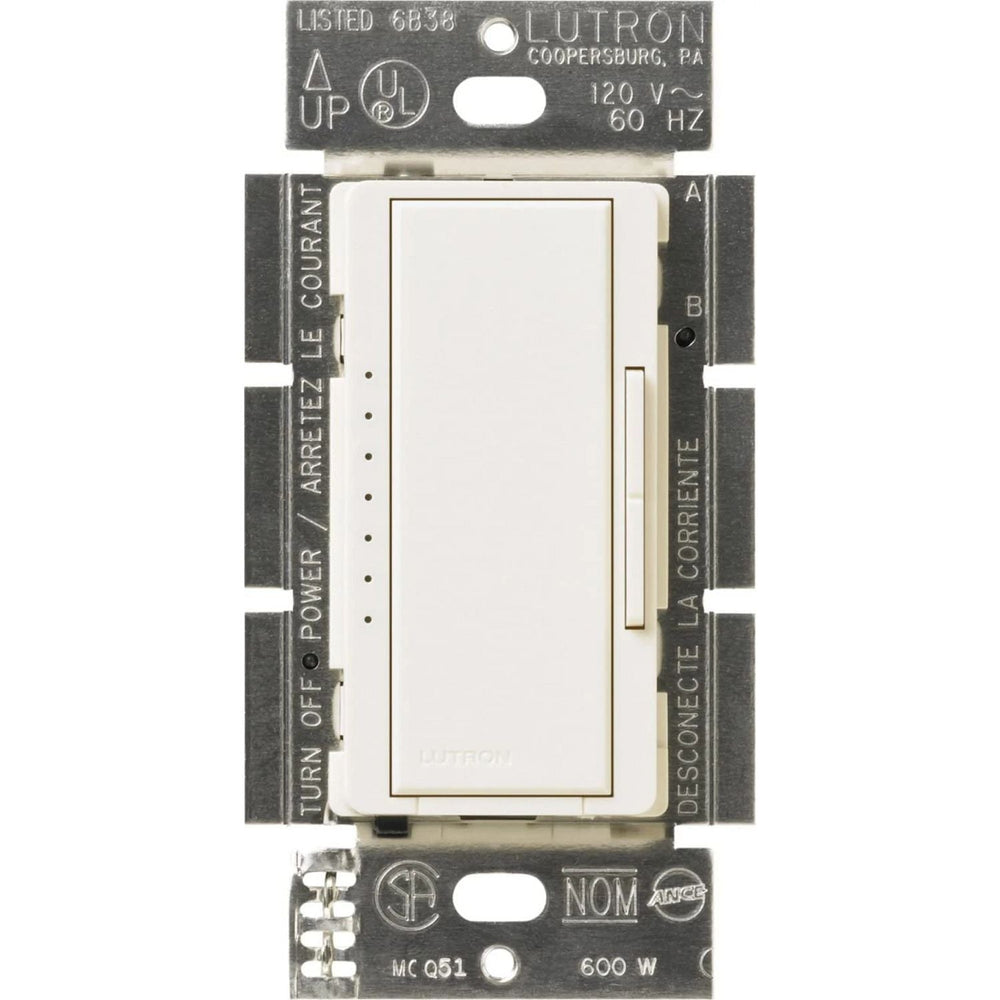 Lutron Maestro Dimmer, 1000W Incandescent/Halogen Only, Single Pole/Multi-Location, 120V, MSC-1000M-BI, Biscuit