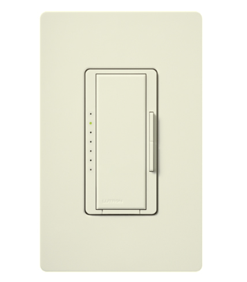 Lutron Maestro MLV Dimmer Switch, 800W (1000VA), Single-Pole/Multi-Location, No Neutral Required, 120V, MSCLV-1000M-BI-Biscuit