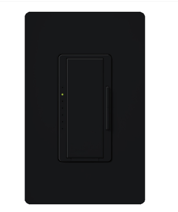 Lutron Maestro MLV Dimmer Switch, 800W (1000VA), Single-Pole/Multi-Location, No Neutral Required, 120V, MSCLV-1000M-MN, Midnight