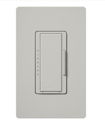 Lutron Maestro MLV Dimmer Switch, 450W (600VA), Single-Pole/Multi-Location, No Neutral Required, 120V, MSCLV-600M-PD, Palladium