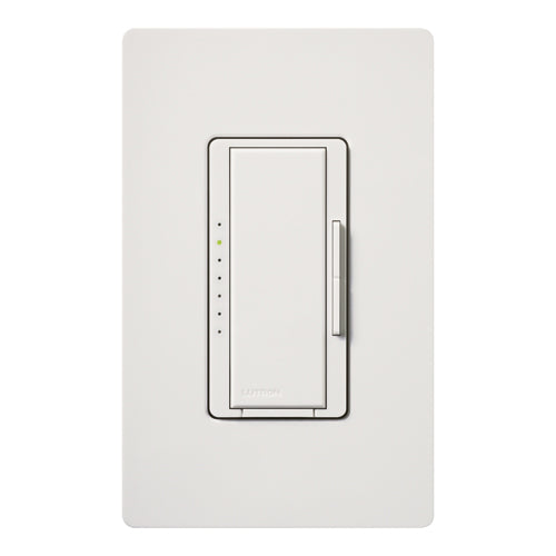 Lutron Maestro MLV Dimmer Switch, 800W (1000VA), Single-Pole/Multi-Location, No Neutral Required, 120V, MSCLV-1000M-SW, Snow White