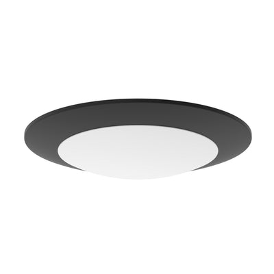 6" Contractor Series LED Flush Mount Disk Light, 3000K, Black (12-Pack)