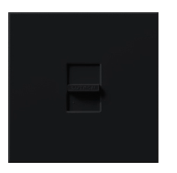 Lutron Nova 3-Wire Dimmer Switch for Ballasts/LED Drivers 15.3, Single-Pole, 120V, Small Control, Wall Plate Included, NF-30-BL, Black
