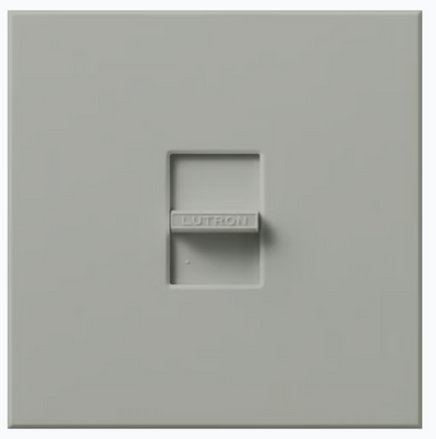 Lutron Nova 3-Wire Dimmer Switch for Ballasts/LED Drivers 15.3, Single-Pole, 120V, Small Control, Wall Plate Included, NF-30-GR, Gray