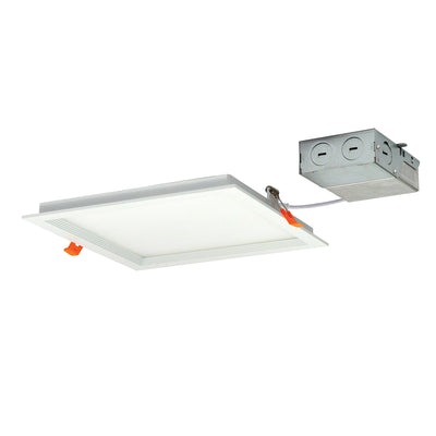 8" FLIN Square Recessed LED, 1400lm, 3500K, 20W, 120V Triac/ELV Dimming, White