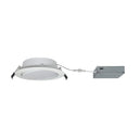 6" FLIN Adjustable LED Downlight with Selectable CCT, 1100lm / 13W, Matte Powder White finish