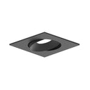 4" Pearl 12V LED Square Adjustable Cone Retrofit, 1250lm / 10W, 2700K, Black Reflector / Black Flange