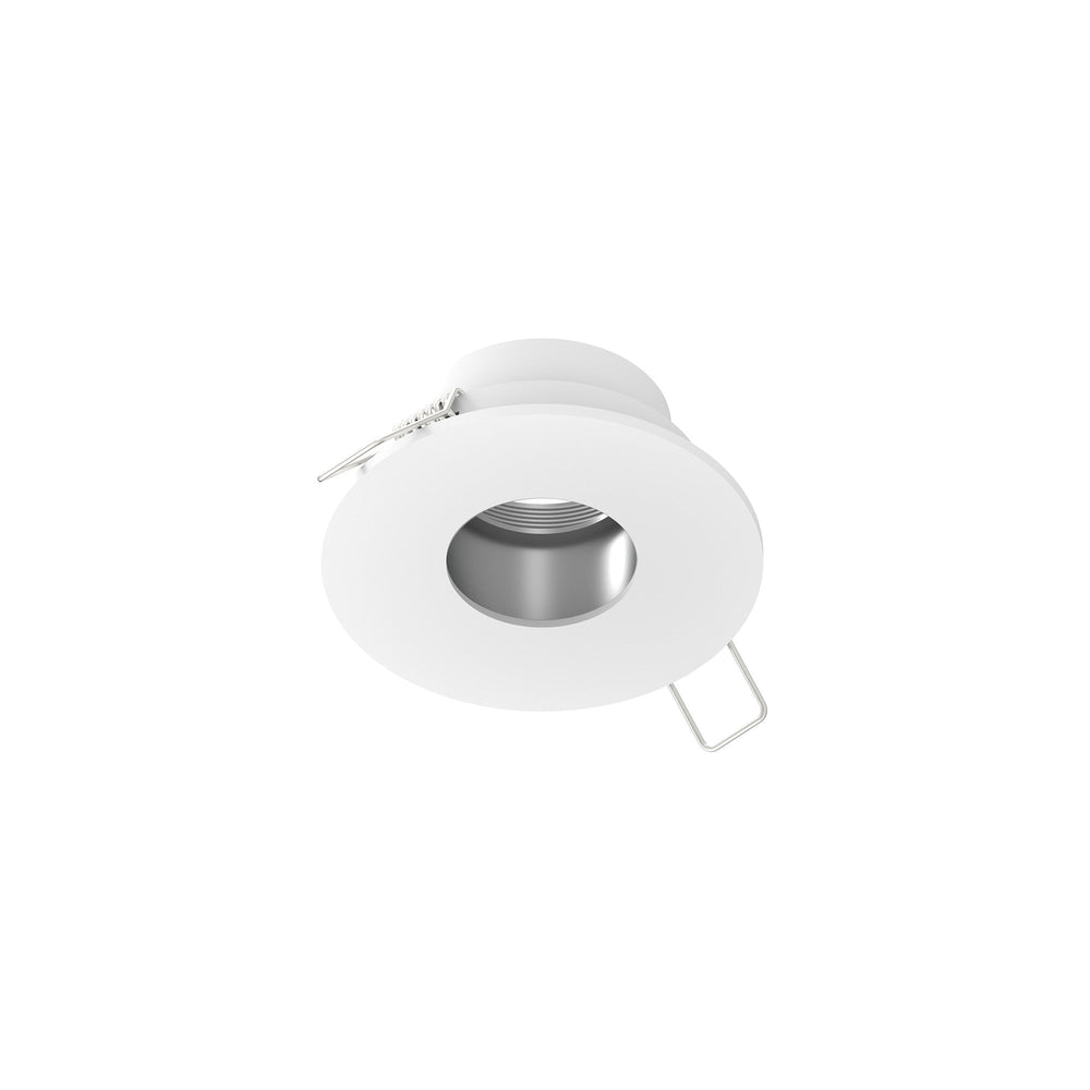 2" Iolite Can-less Round Pinhole Trim, Haze Pinhole / Bright White Flange