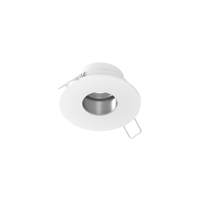 2" Iolite Can-less Round Pinhole Trim, Haze Pinhole / Bright White Flange