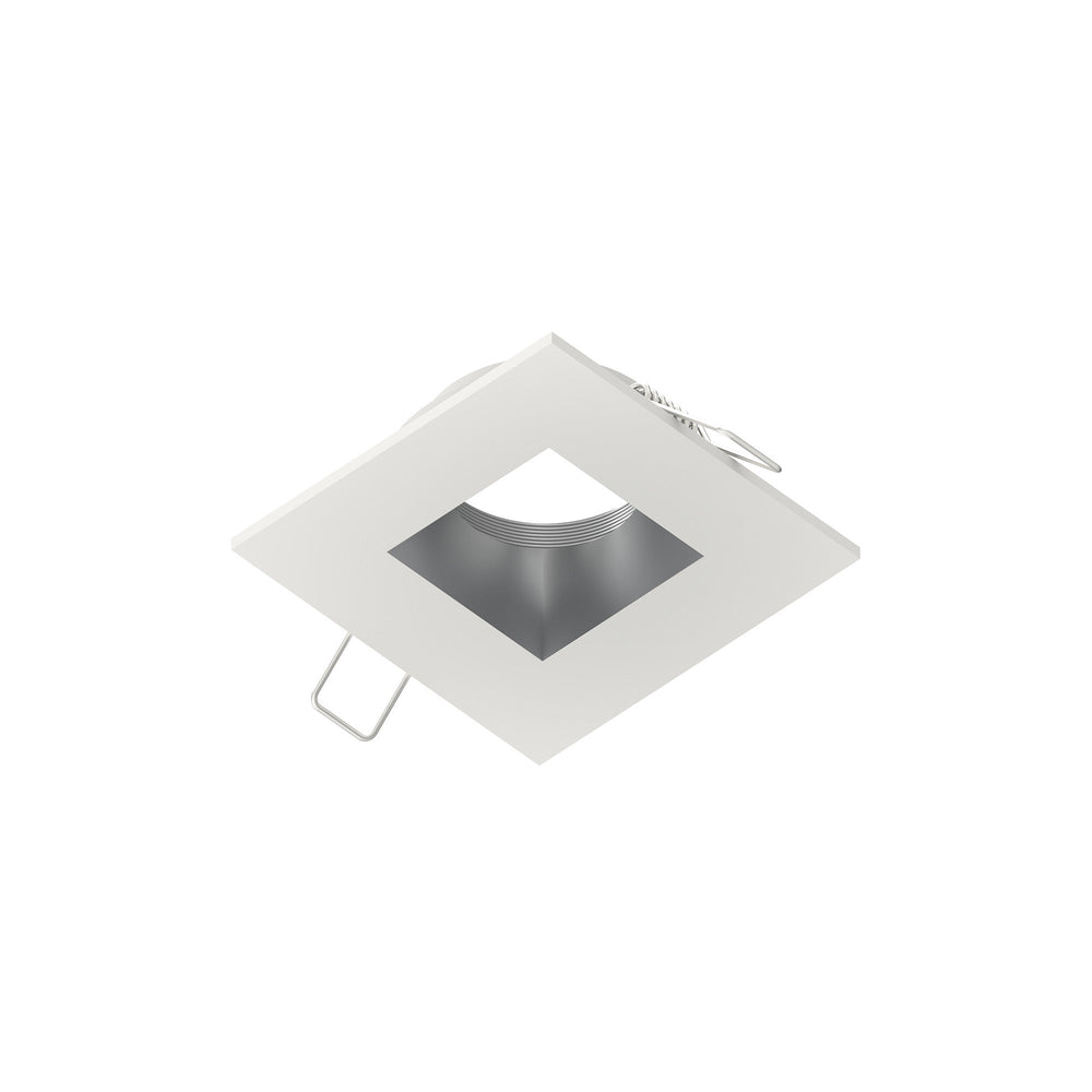 2" Iolite Can-less Square Downlight Trim, Haze Reflector / Warm White Flange
