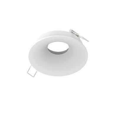 4" Iolite Can-less Round Bullnose Trim, Bright White finish