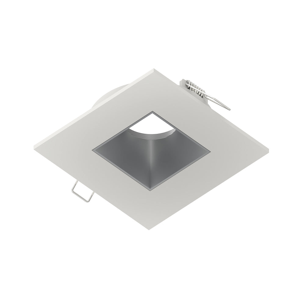 4" Iolite Can-less Square Downlight Trim, Haze Reflector / Warm White Flange