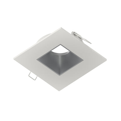 4" Iolite Can-less Square Downlight Trim, Haze Reflector / Warm White Flange