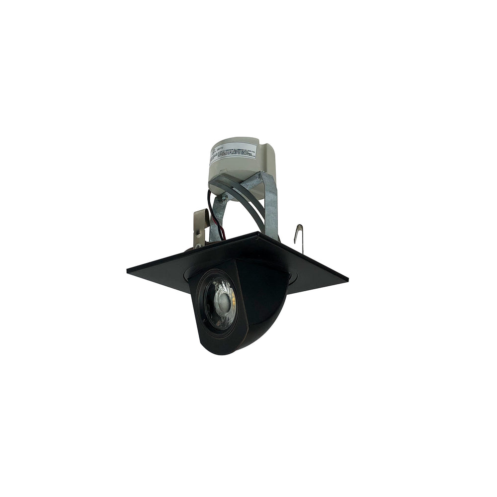 4" Cobalt Square Adjustable Elbow LED Retrofit, 800lm / 12W, 2700K, Black Finish