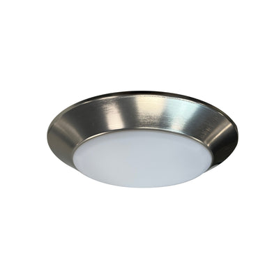 6" AC Opal LED Surface Mount, 1200lm / 16W, Selectable CCT, Natural Metal finish
