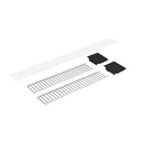 Louver Accessory Set for NLUD-4334, Aluminum Louver, Aluminum End Caps