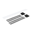 Louver Accessory Set for NLUD-4334, Aluminum Louver, Aluminum End Caps