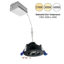 2" M2 Round LED Adjustable Gimbal, 400lm / 6W, 2700K, 120V, Matte Black