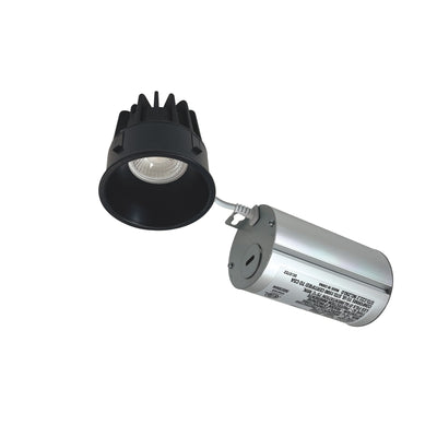 2" M2 Round Trimless LED Downlight, 750lm / 8W, 2700K, Matte Black finish