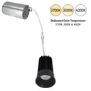 2" M2 Round Trimless LED Downlight, 750lm / 8W, 2700K, Matte Black finish