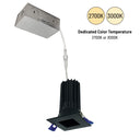 2" M2 Square LED Downlight, 600lm / 8W, 2700K, 120V, Matte Black