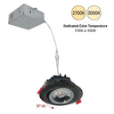 4" M4 Round LED Adjustable Gimbal, 950lm / 12W, 2700K, 120V, Matte Black