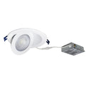 6" M-Curve Can-less Adjustable LED Downlight, Selectable CCT, 1300lm / 13W, Matte Powder White finish