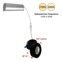 2" M-Wave Can-less Adjustable LED Downlight, 2700K, Black finish