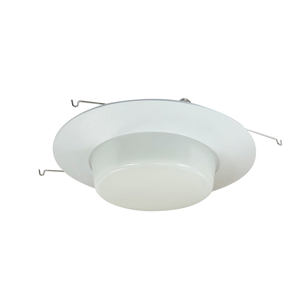 6" Drop Opal Lens w/ Plastic Trim, White