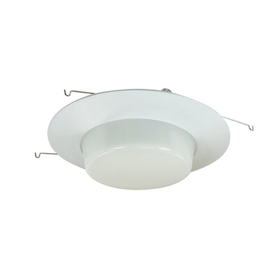 6" Drop Opal Lens w/ Plastic Trim, White