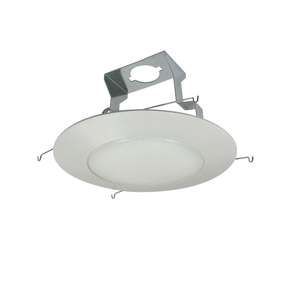 6" Albalite Lens w/ Plastic Trim & Bracket, White