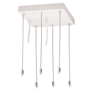 Pendant Mounting Kit with Canopy for LED Back-Lit Panels, White Finish