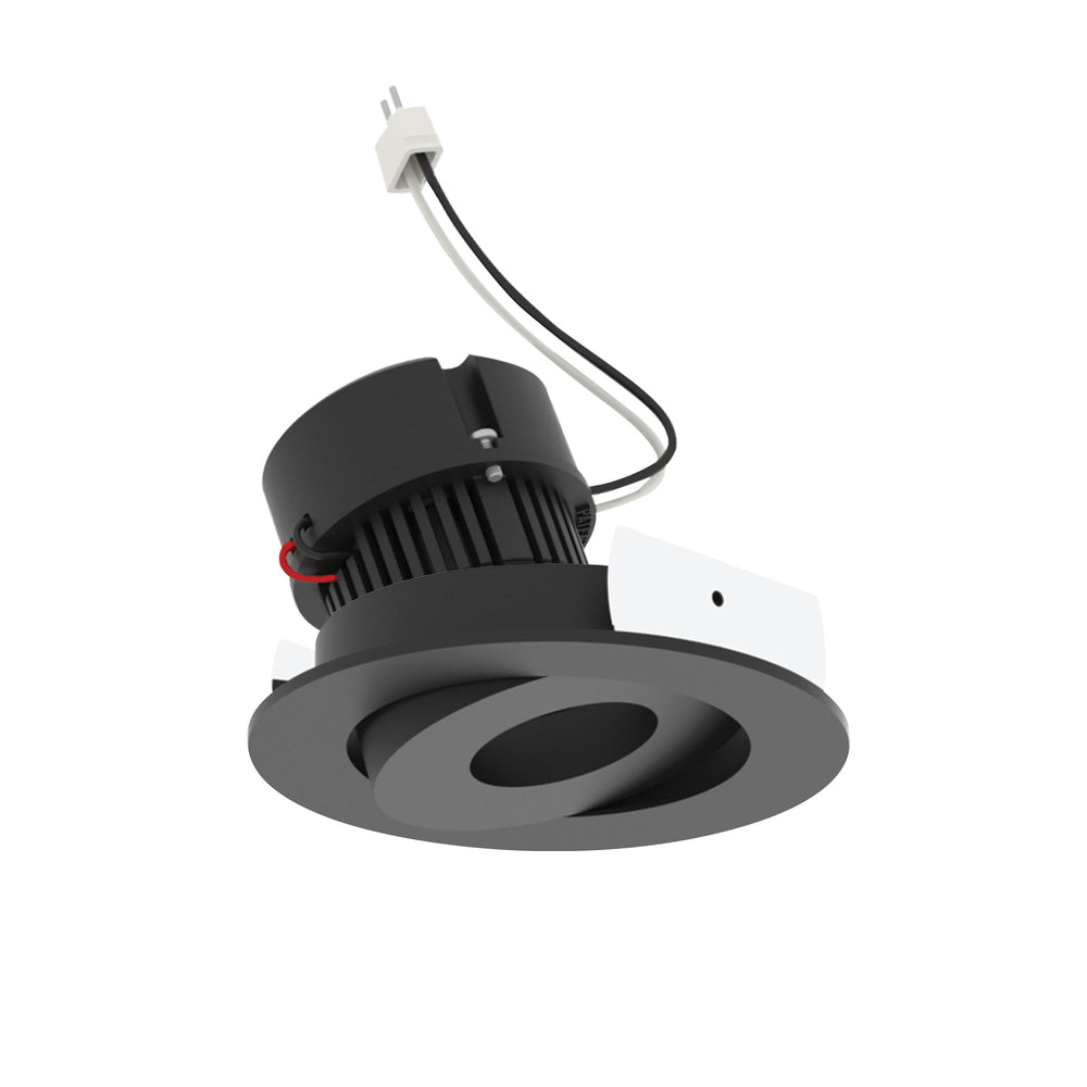 4" Pearl 12V LED Round Adjustable Gimbal Retrofit, 1050lm / 10W, 2700K, Black Finish