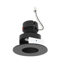 4" Pearl 12V LED Round Adjustable Pinhole Retrofit, 950lm / 10W, 2700K, Black Pinhole / Black Flange