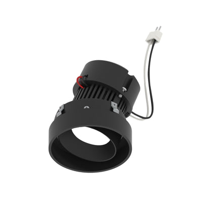 4" Pearl 12V LED Round Trimless Adjustable Retrofit, 1250lm / 10W, 2700K, Black Adjustable / Black Reflector