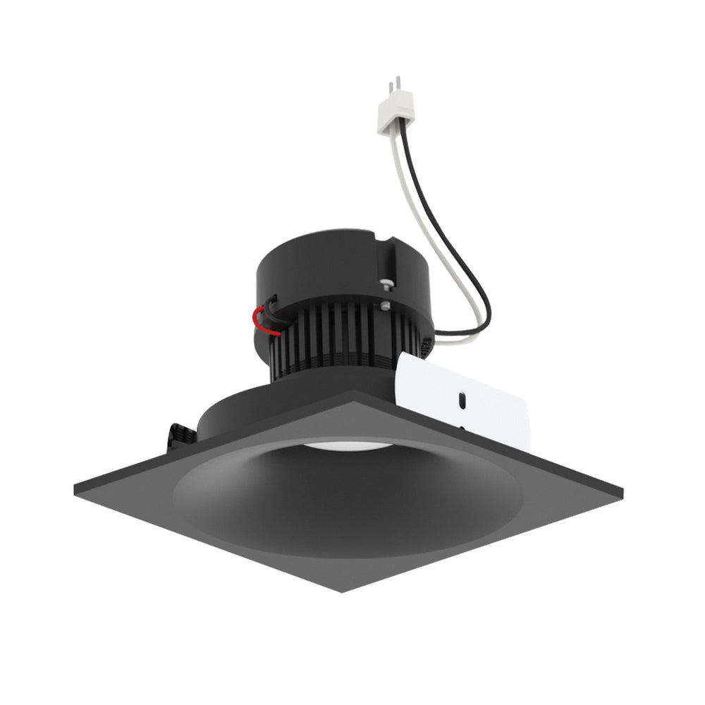 4" Pearl 12V LED Square Bullnose Retrofit, 1250lm / 10W, 2700K, Black Finish