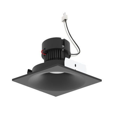 4" Pearl 12V LED Square Bullnose Retrofit, 1250lm / 10W, 2700K, Black Finish