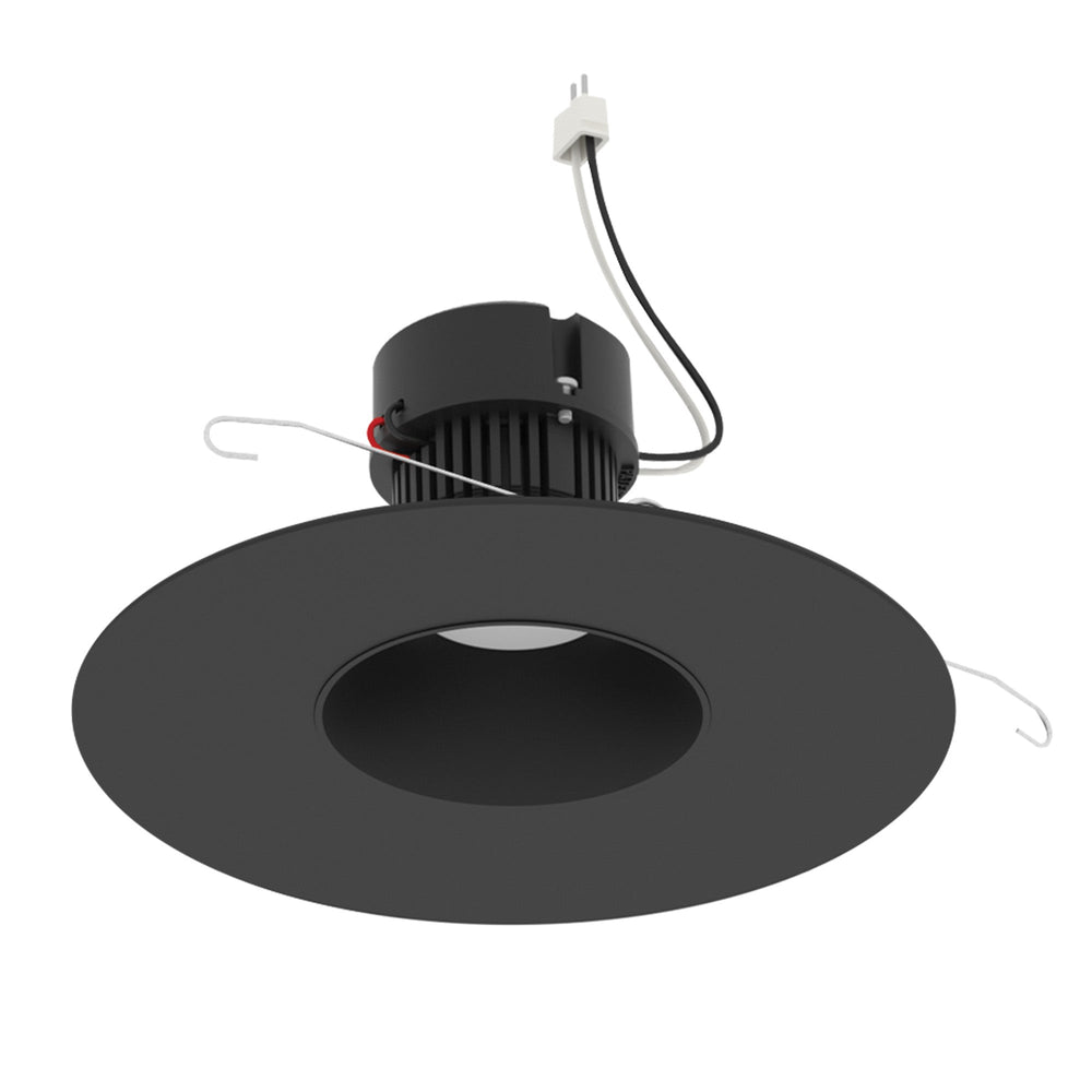 5"/6" Pearl 12V LED Round Retrofit Reflector, 1150lm / 10W, 2700K, Black Reflector / Black Flange