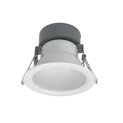 4" Quartz Round LED Can-less Downlight with Selectable Lumens & CCT, White Finish