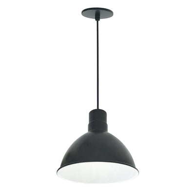 10" RLM LED Shade, 2000lm, 3000K, Black/White, 120V 0-10V/Triac/ELV & 277V 0-10V Dimming