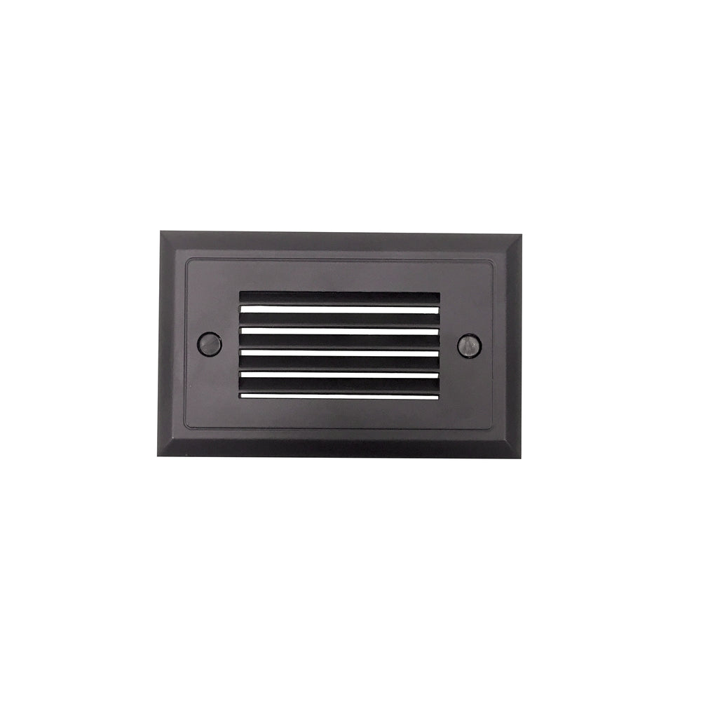 Mia Die-Cast Mini LED Step Light w/ Horizontal Louver Face, 74lm, 1.5W, 3000K, Bronze, 120V Dimming