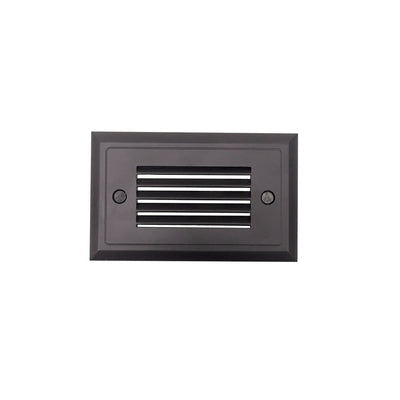Mia Die-Cast Mini LED Step Light w/ Horizontal Louver Face, 74lm, 1.5W, 3000K, Bronze, 120V Dimming