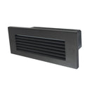 Brick Die-Cast LED Step Light w/ Horizontal Louver Face Plate, Selectable CCT, Brushed Nickel Finish
