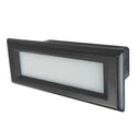 Brick Die-Cast LED Step Light w/ Frosted Lens Face Plate, Selectable CCT, Brushed Nickel Finish