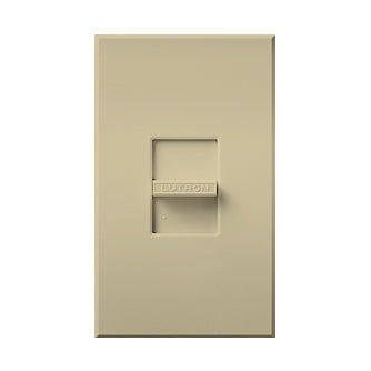 Lutron Nova T Dimmer, 1000W Incandescent/Halogen Only, Single-Pole, 120V, Small Control, Wall Plate Included, NT-1000-IV, Ivory