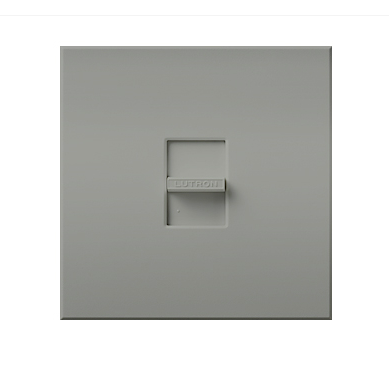 Lutron Nova T Dimmer, 1500W Incandescent/Halogen Only, Single-Pole, 120V, Small Control, Wall Plate Included, NT-1500-GR, Gray