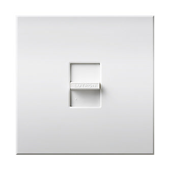 Lutron Nova T Dimmer, 1500W Incandescent/Halogen Only, Single-Pole, 120V, Small Control, Wall Plate Included, NT-1500-WH, White
