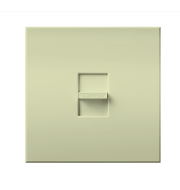 Lutron Nova T Dimmer, 2000W Incandescent/Halogen Only, Single-Pole, 120V, Small Control, Wall Plate Included, NT-2000-AL, Almond
