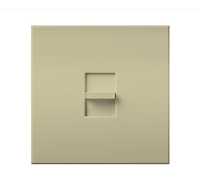 Lutron Nova T Dimmer, 2000W Incandescent/Halogen Only, Single-Pole, 120V, Small Control, Wall Plate Included, NT-2000-IV, Ivory
