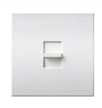 Lutron Nova T Dimmer, 2000W Incandescent/Halogen Only, Single-Pole, 120V, Small Control, Wall Plate Included, NT-2000-WH, White
